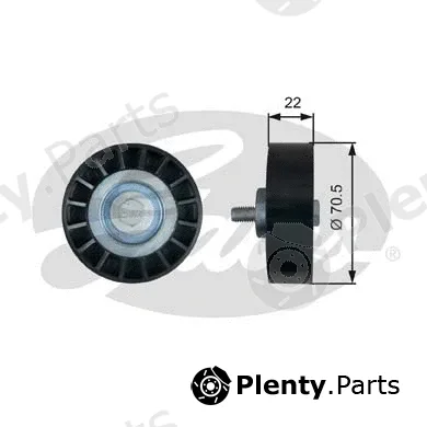 Gates T36607 — Deflection/Guide Pulley, V-ribbed belt DriveAlign®