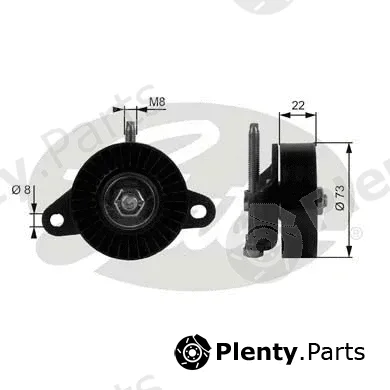 Gates T38056 — Tensioner Pulley, V-ribbed belt DriveAlign®
