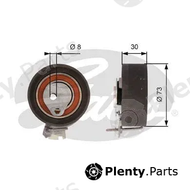 Gates T43157 — Tensioner Pulley, timing belt PowerGrip®