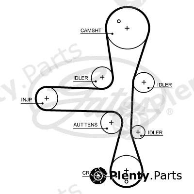 Gates 5701XS — Timing Belt PowerGrip®