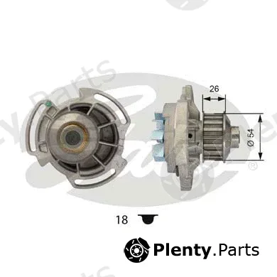 Gates WP0008 — Water Pump, engine cooling
