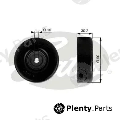 Gates T38042 — Deflection/Guide Pulley, V-ribbed belt DriveAlign®
