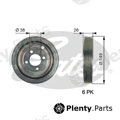Gates TVD1104 — Belt Pulley, crankshaft DriveAlign®