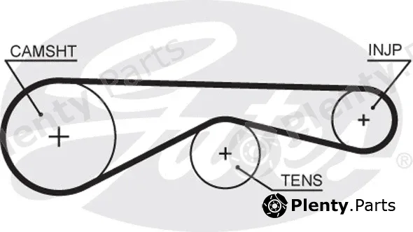 Gates 5677XS — Timing Belt PowerGrip®