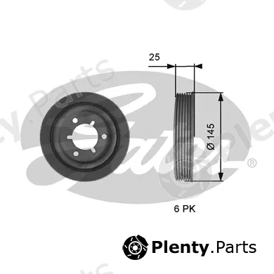 Gates TVD1056 — Belt Pulley, crankshaft DriveAlign®
