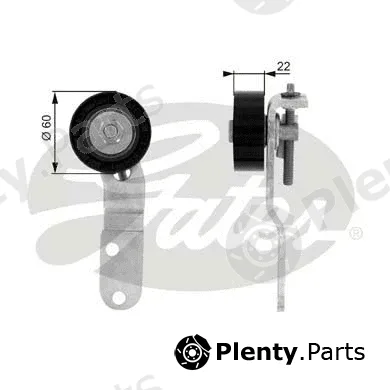 Gates T36074 — Deflection/Guide Pulley, V-ribbed belt DriveAlign®