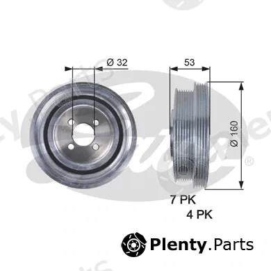 Gates TVD1079 — Belt Pulley, crankshaft DriveAlign®