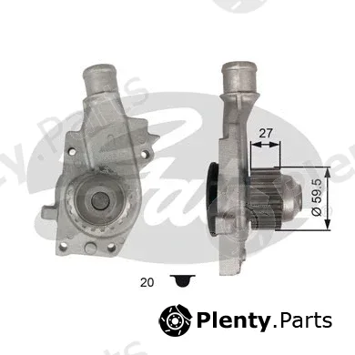 Gates WP0018 — Water Pump, engine cooling