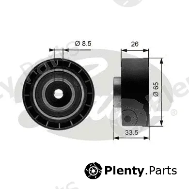 Gates T39057 — Tensioner Pulley, V-ribbed belt DriveAlign®
