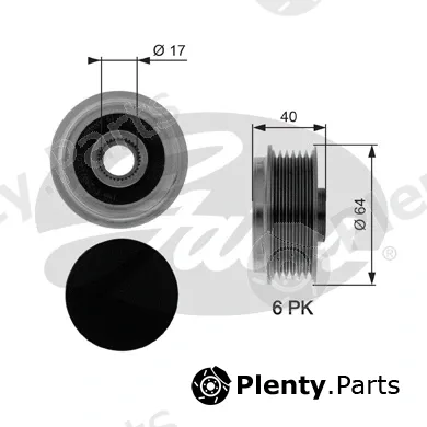 Gates OAP7037 — Alternator Freewheel Clutch DriveAlign®