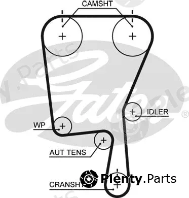 Gates 5490XS — Timing Belt PowerGrip®