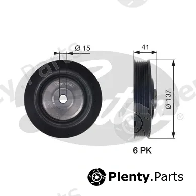 Gates TVD1043 — Belt Pulley, crankshaft DriveAlign®