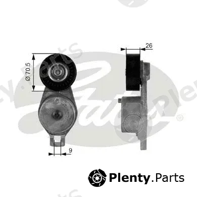 Gates T38185 — Belt Tensioner, V-ribbed belt DriveAlign®