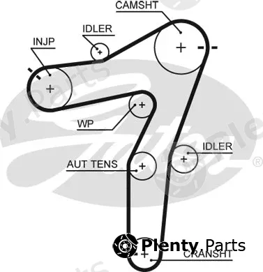 Gates 5663XS — Timing Belt PowerGrip®