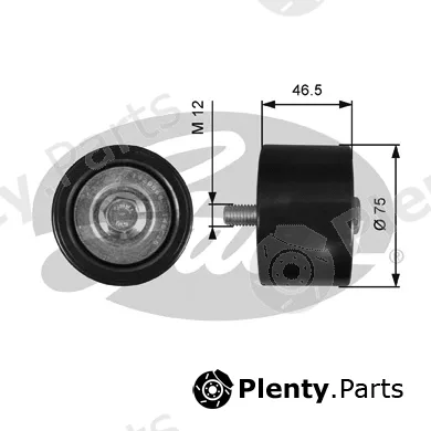 Gates T36626 — Deflection/Guide Pulley, V-ribbed belt FleetRunner™