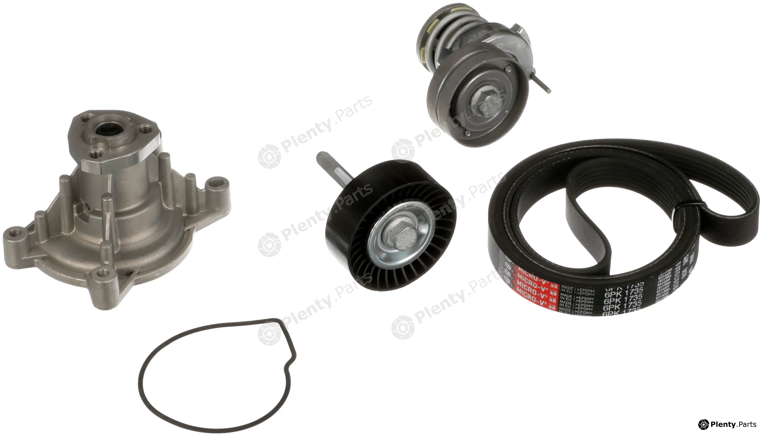 Gates KP76PK1735 — Water Pump + V-Ribbed Belt Kit Micro-V® Kit