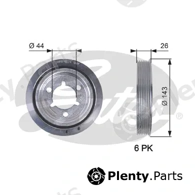 Gates TVD1055 — Belt Pulley, crankshaft DriveAlign®