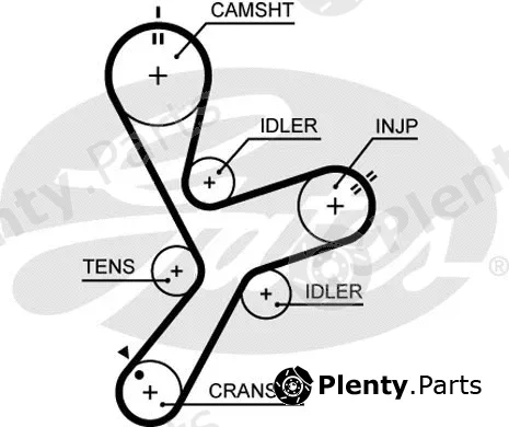 Gates 5641XS — Timing Belt PowerGrip®