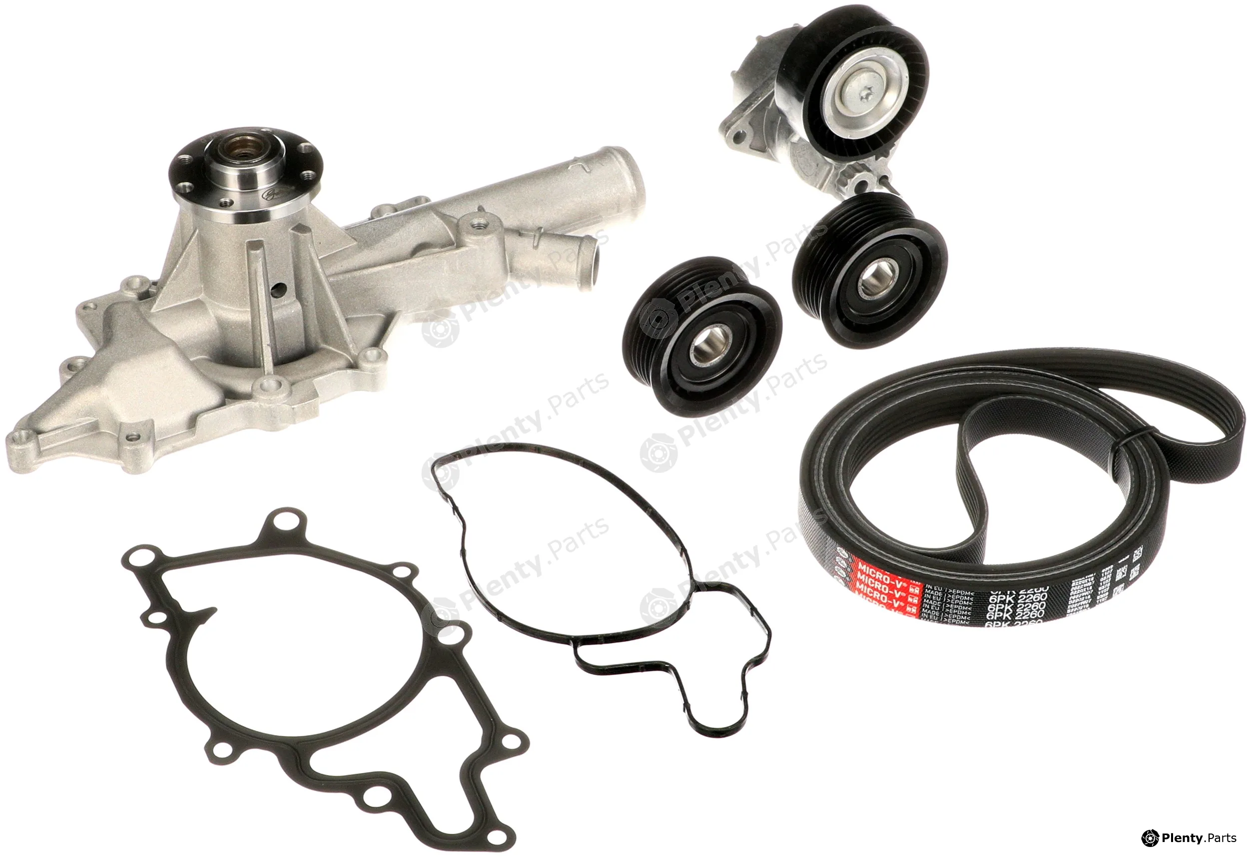 Gates KP26PK2260-2 — Water Pump + V-Ribbed Belt Kit Micro-V® Kit