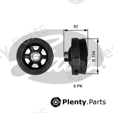 Gates TVD1139 — Belt Pulley, crankshaft DriveAlign®