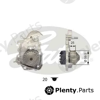 Gates WP0049 — Water Pump, engine cooling