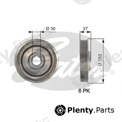 Gates TVD1090 — Belt Pulley, crankshaft DriveAlign®