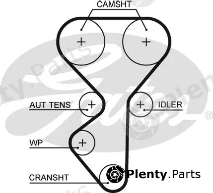 Gates 5631XS — Timing Belt PowerGrip®