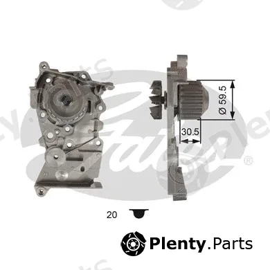 Gates WP0102 — Water Pump, engine cooling