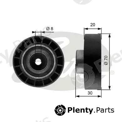 Gates T39059 — Tensioner Pulley, V-ribbed belt DriveAlign®