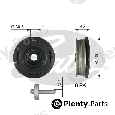 Gates TVD1041A — Belt Pulley, crankshaft DriveAlign®