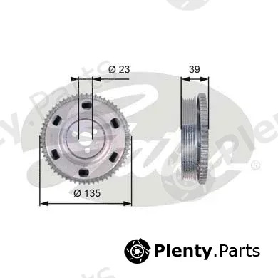 Gates TVD1076 — Belt Pulley, crankshaft DriveAlign®