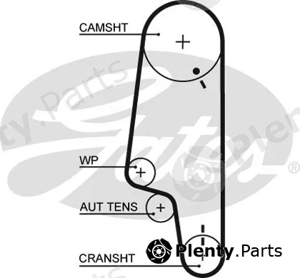 Gates 5427XS — Timing Belt PowerGrip®