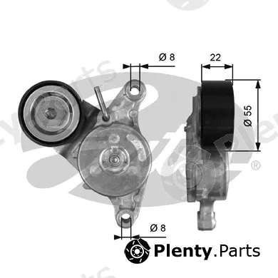 Gates T39392 — Belt Tensioner, V-ribbed belt DriveAlign®