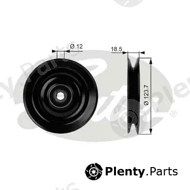 Gates T38040 — Deflection/Guide Pulley, V-belt DriveAlign®