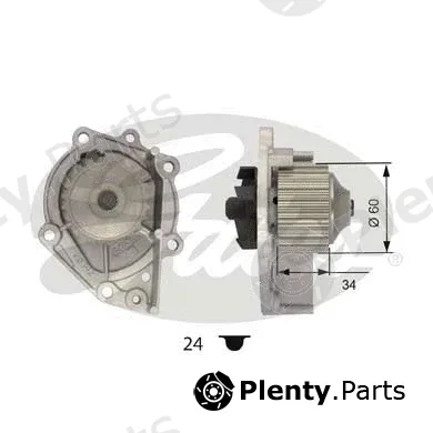 Gates WP0045 — Water Pump, engine cooling