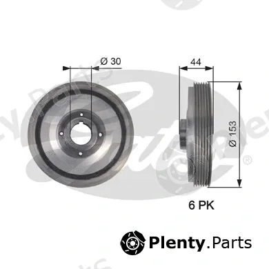 Gates TVD1067 — Belt Pulley, crankshaft DriveAlign®