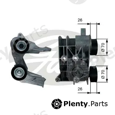 Gates T36107 — Tensioner Pulley, V-ribbed belt DriveAlign®