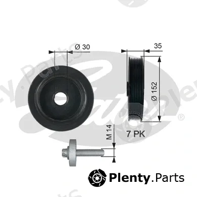 Gates TVD1127A — Belt Pulley, crankshaft DriveAlign®