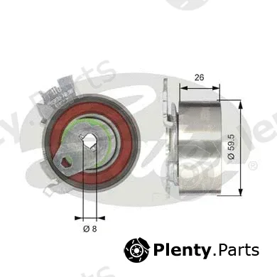 Gates T43106 — Tensioner Pulley, timing belt PowerGrip®