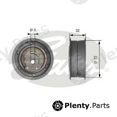 Gates T41108 — Tensioner Pulley, timing belt PowerGrip®