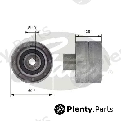 Gates T42107 — Deflection/Guide Pulley, timing belt PowerGrip®