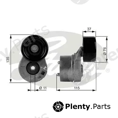 Gates T38431 — Belt Tensioner, V-ribbed belt DriveAlign®
