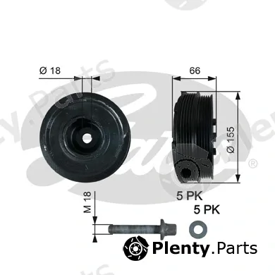 Gates TVD1037A — Belt Pulley, crankshaft DriveAlign®