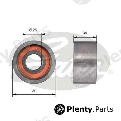 Gates T41178 — Deflection/Guide Pulley, timing belt PowerGrip®