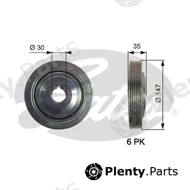 Gates TVD1101 — Belt Pulley, crankshaft DriveAlign®