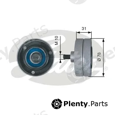 Gates T36510 — Deflection/Guide Pulley, V-ribbed belt FleetRunner™