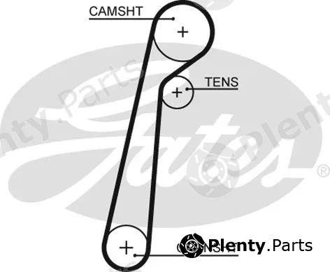 Gates 5652XS — Timing Belt PowerGrip®