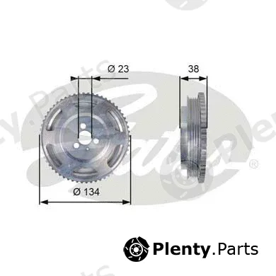Gates TVD1070 — Belt Pulley, crankshaft DriveAlign®