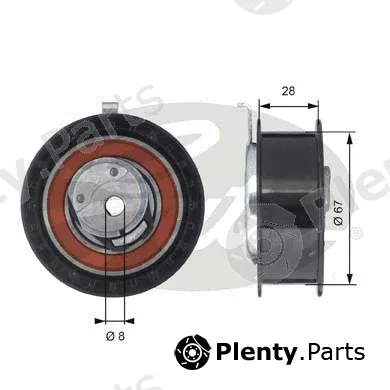 Gates T43052 — Tensioner Pulley, timing belt PowerGrip®