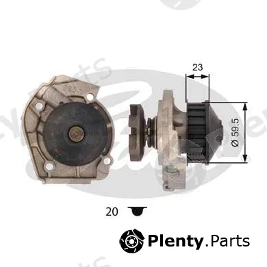 Gates WP0010 — Water Pump, engine cooling